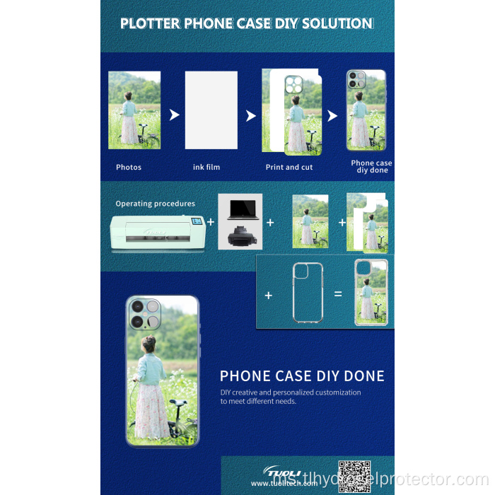 Mesin plotter hidrogel untuk pelindung skrin TPU